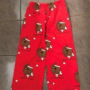 SLEEP PANT BY DAVID & GOLIATH DOGS WITH SANTA HATS